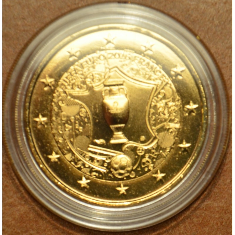 eurocoin eurocoins 2 Euro France 2016 - UEFA (gilded UNC)