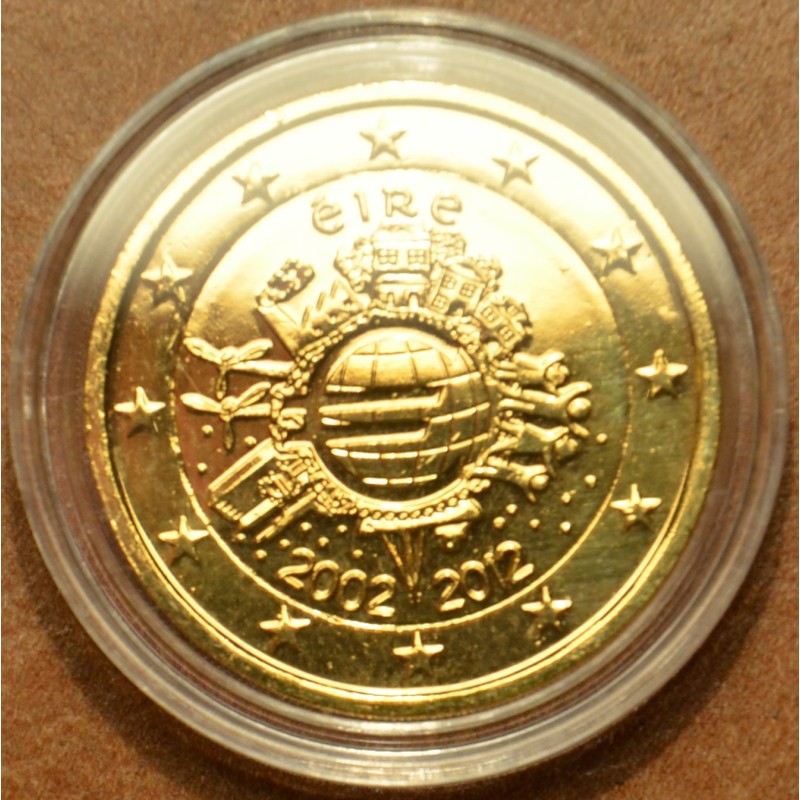 Euromince mince 2 Euro Írsko 2012 - 10. výročia vzniku Eura (pozlát...