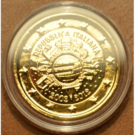 eurocoin eurocoins 2 Euro Italy 2012 - Ten years of Euro (gilded UNC)