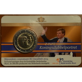 euroerme érme 2 Euro Hollandia 2014 - Dupla portré (BU kártya)