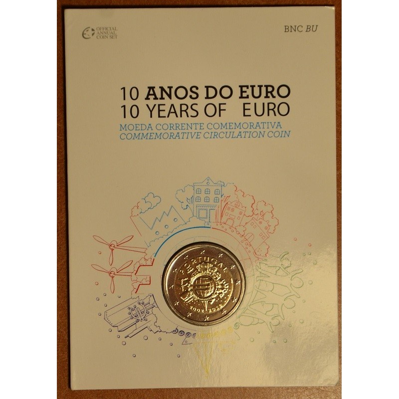 eurocoin eurocoins 2 Euro Portugal 2012 - Ten years of Euro (BU card)