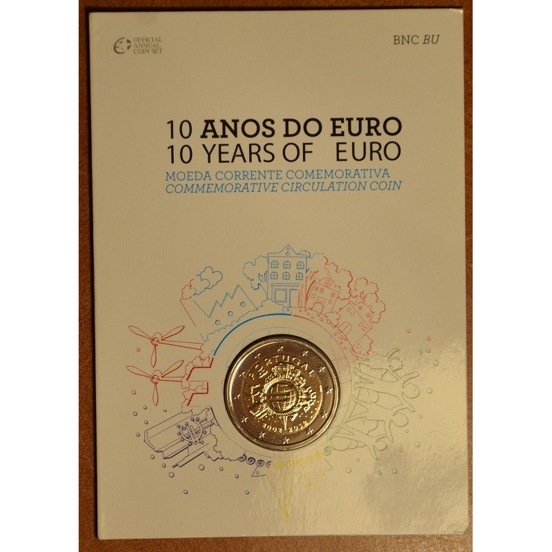 Euromince mince 2 Euro Portugalsko 2012 - 10. výročia vzniku Eura (...