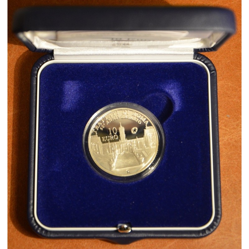 Euromince mince 10 Euro Taliansko 2007 - Trattati di Roma (Proof)