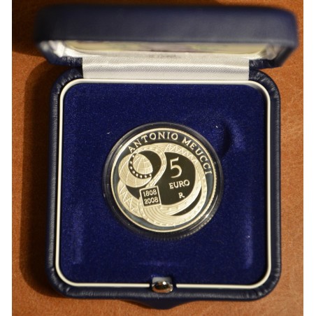 euroerme érme 5 Euro Olaszország 2008 - Antonio Meucci (Proof)