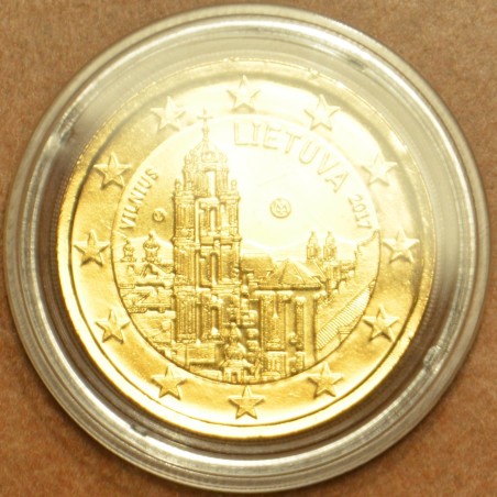 euroerme érme 2 Euro Litvánia 2017 - Vilnius (aranyozott UNC)