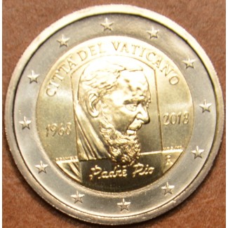 Euromince mince 2 Euro Vatikán 2018 - Páter Pio (UNC bez foldra)