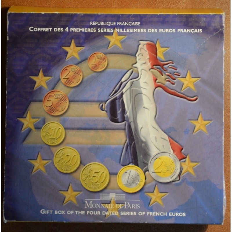 Euromince mince Francúzsko 1999-2002 sada 32 euromincí (BU)