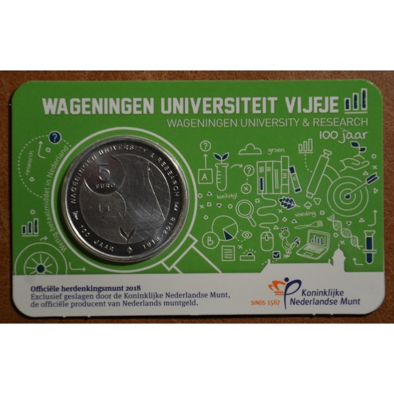 eurocoin eurocoins 5 Euro Netherlands 2018 - Wageningen (UNC)