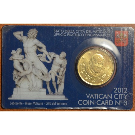eurocoin eurocoins 50 cent Vatican 2012 official coin card No. 3 (BU)