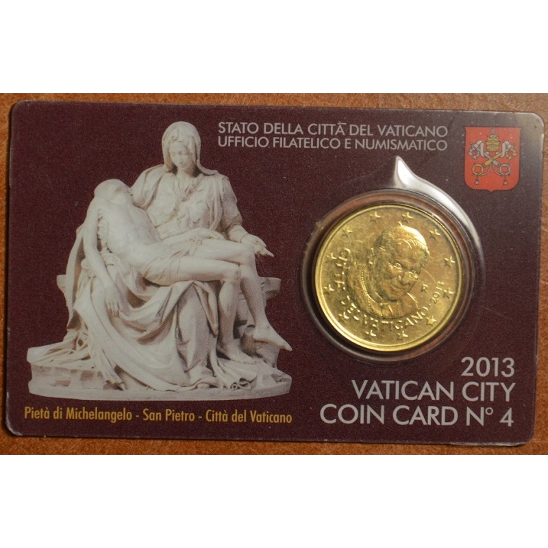eurocoin eurocoins 50 cent Vatican 2013 official coin card No. 4 (BU)