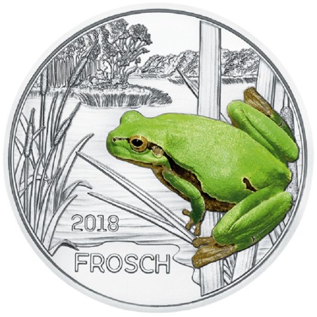 eurocoin eurocoins 3 Euro Austria 2018 Frog (UNC)