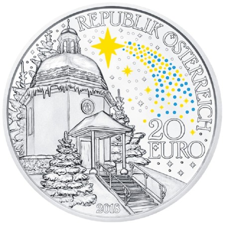 eurocoin eurocoins 20 Euro Austria 2018 Silent night (Proof)