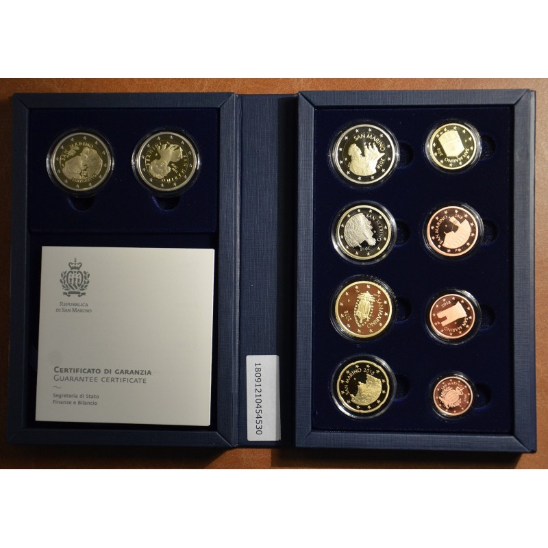 eurocoin eurocoins Set of 10 Euro coins San Marino 2018 (Proof)