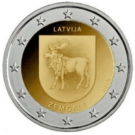 euroerme érme Sérült 2 Euro Lettország 2018 - A Zemgale régió (UNC)