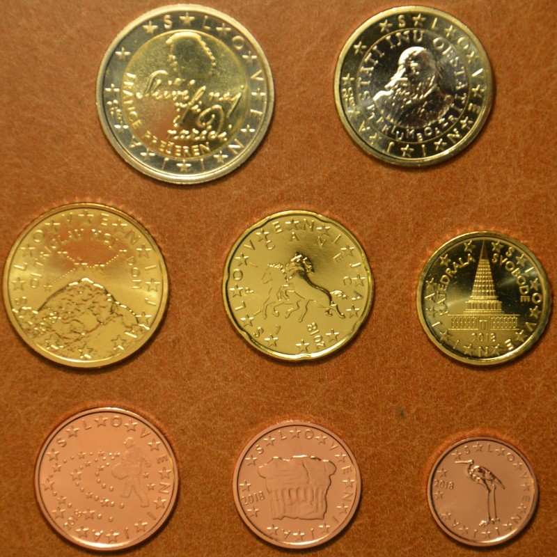 eurocoin eurocoins Set of 8 coins Slovenia 2018 (UNC)