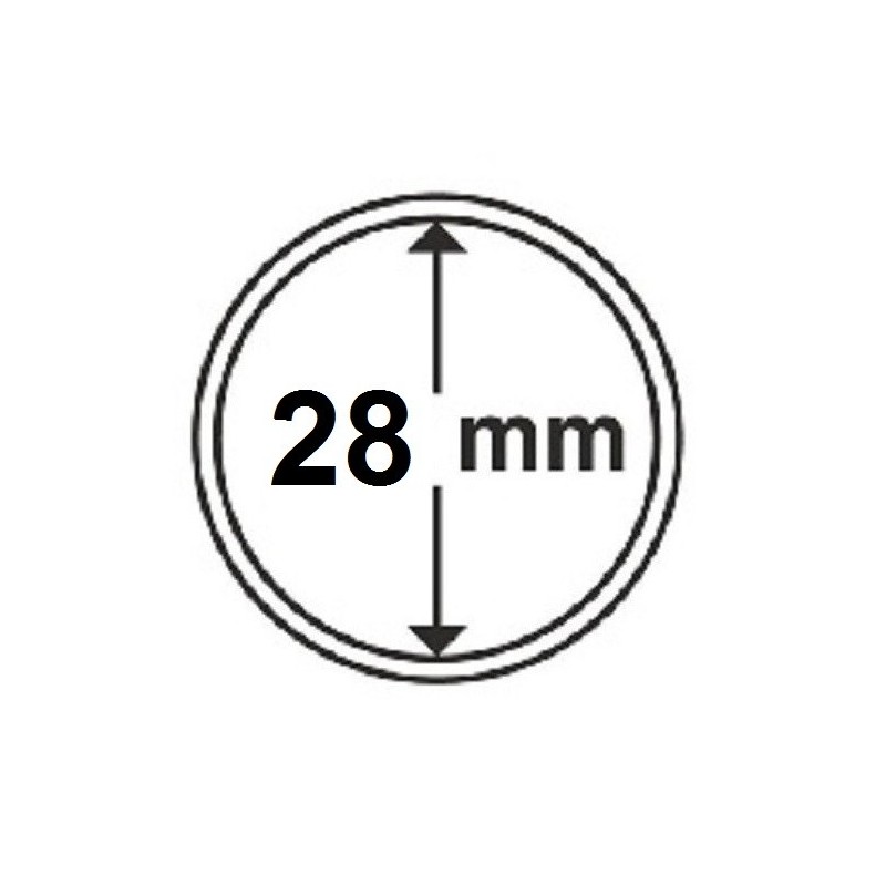 euroerme érme 28 mm Leuchtturm kapszula (10 db)