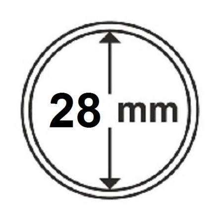 Euromince mince 28 mm Leuchtturm kapsula (10 ks)
