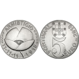 Euromince mince 5 Euro Portugalsko 2018 - Armisticio (UNC)