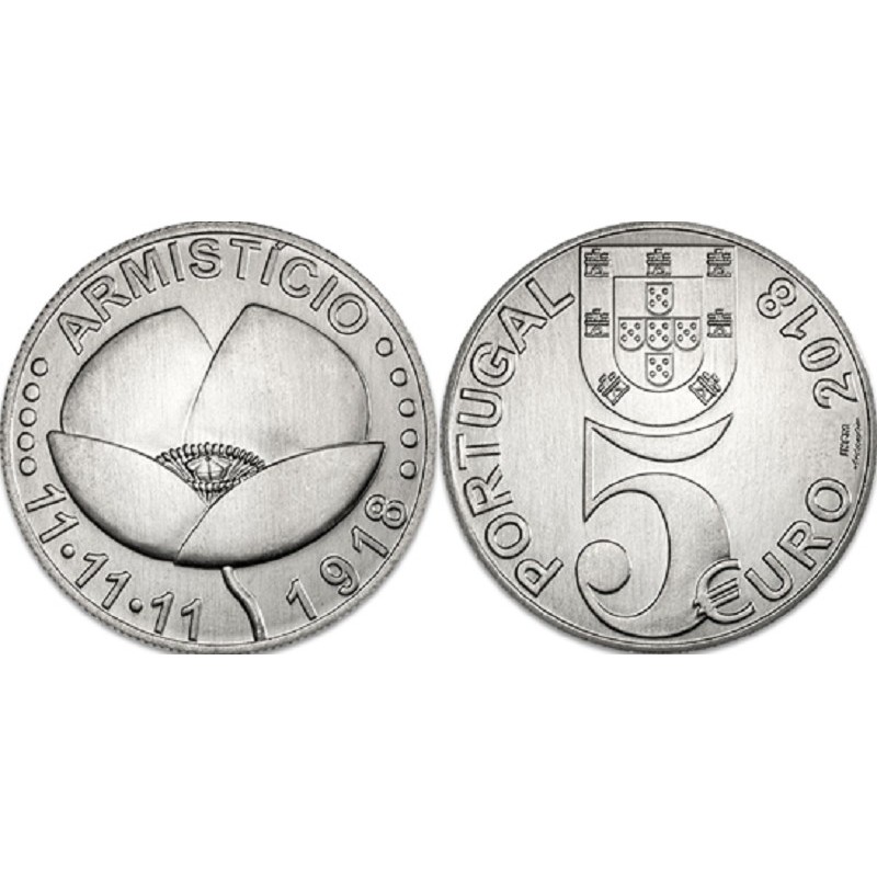 euroerme érme 5 Euro Portugália 2018 - Armisticio (UNC)