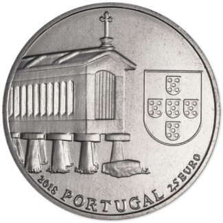 euroerme érme 2,5 Euro Portugália 2018 - Espigueiros (UNC)