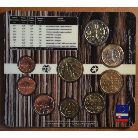 Euromince mince Súbor 8 mincí Slovensko 2018 Drevené kostolíky (BU)