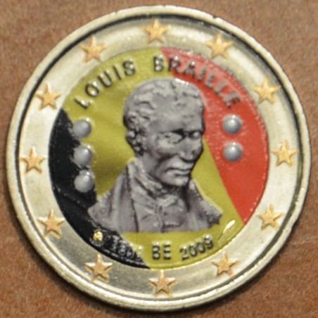 euroerme érme 2 Euro Belgium 2009 - Louis Braille születésének 200....