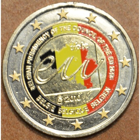 euroerme érme 2 Euro Belgium - Belgium EU elnöksége 2010 II. (színe...