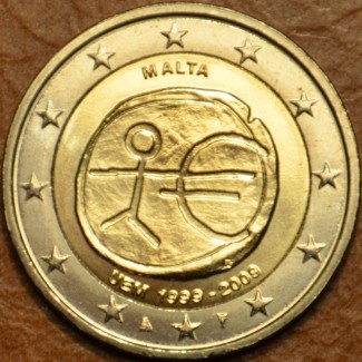 euroerme érme 2 Euro Málta 2009 - 10 éves az Európai Monetáris Unió...