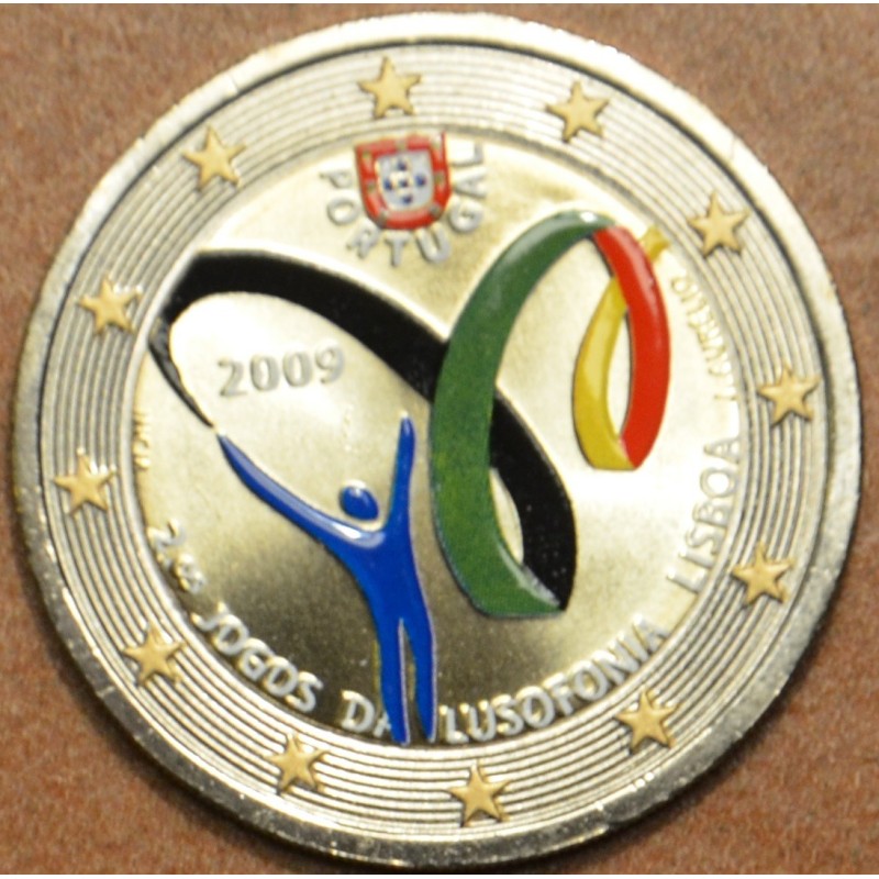 euroerme érme 2 Euro Portugália 2009 - Lusophony Games (színezett UNC)