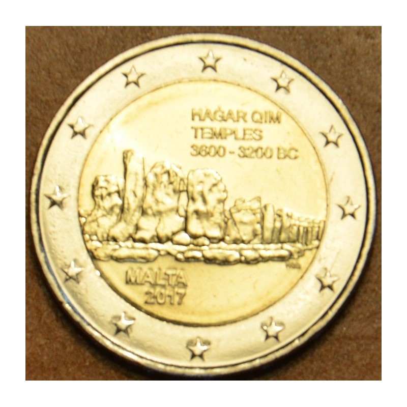 Euromince mince 2 Euro Malta 2017 - Hagar Qim (poškodená UNC)