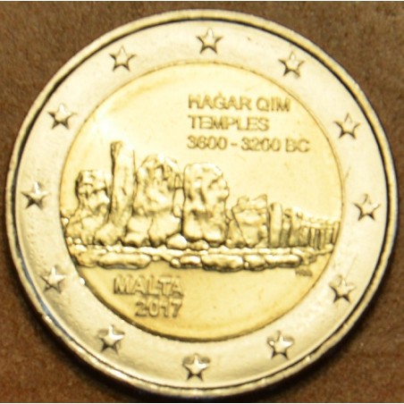 Euromince mince 2 Euro Malta 2017 - Hagar Qim (poškodená UNC)