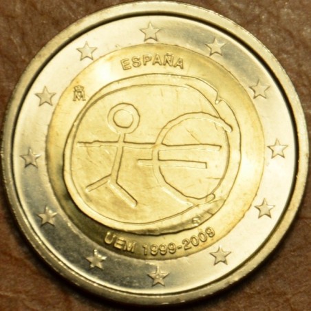 euroerme érme 2 Euro Spanyolország 2009 - 10 éves az Európai Monetá...