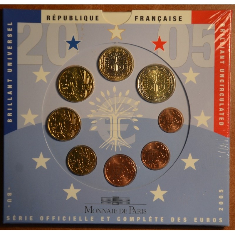 Euromince mince Francúzsko 2005 sada 8 euromincí (BU)