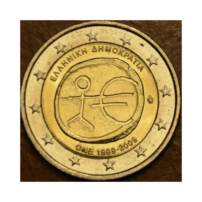 Euromince mince 2 Euro Grécko 2009 - 10. výročie hospodárskej a men...