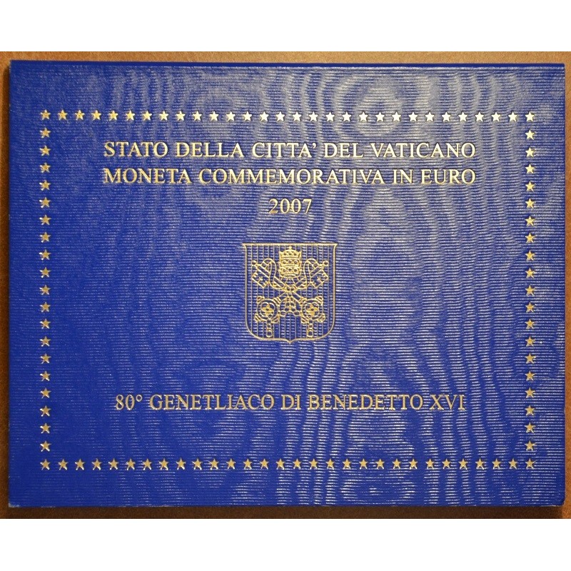 eurocoin eurocoins Cover for 2 Euro Vatican 2007 - 80. birthday of ...