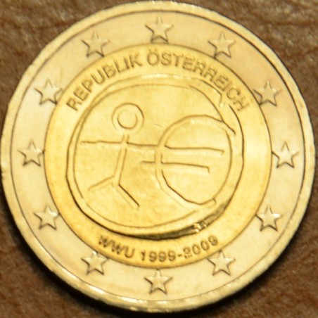 euroerme érme 2 Euro Ausztria 2009 - 10 éves az Európai Monetáris U...