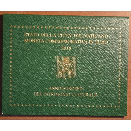 euroerme érme Eredeti tok 2 Euro Vatikán 2018 - A kulturális öröksé...