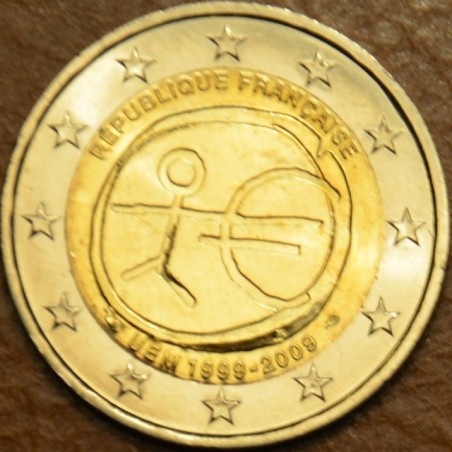 euroerme érme 2 Euro Franciaország 2009 - 10 éves az Európai Monetá...