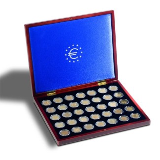 Wooden box Leuchtturm Volterra for 35 2 Euro coins