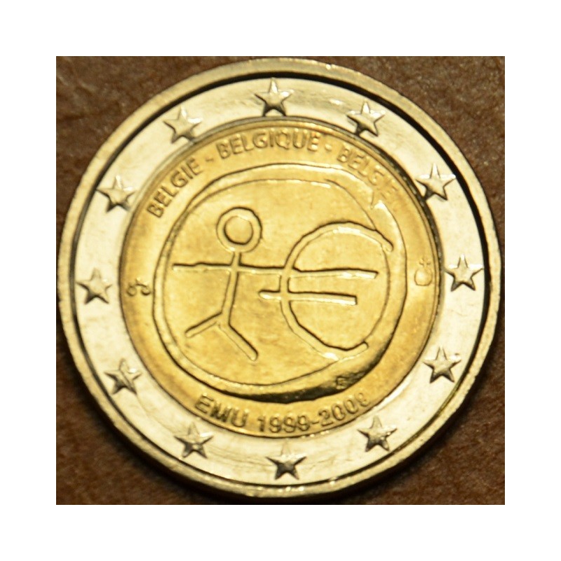 Euromince mince 2 Euro Belgicko 2009 - 10. výročie hospodárskej a m...