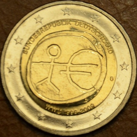 Euromince mince 2 Euro Nemecko 2009 \\"G\\" 10. výročie hospodárske...