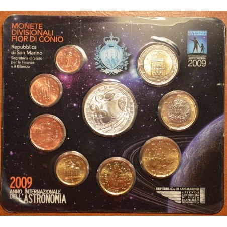 Euromince mince San Marino 2009 oficiálna sada 9 mincí (BU)