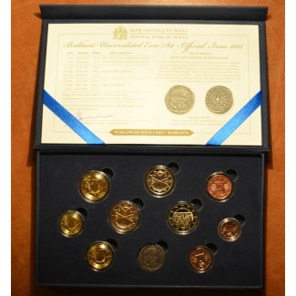 Euromince mince 10 dielna sada obehových mincí Malta 2012 (UNC - 2 ...