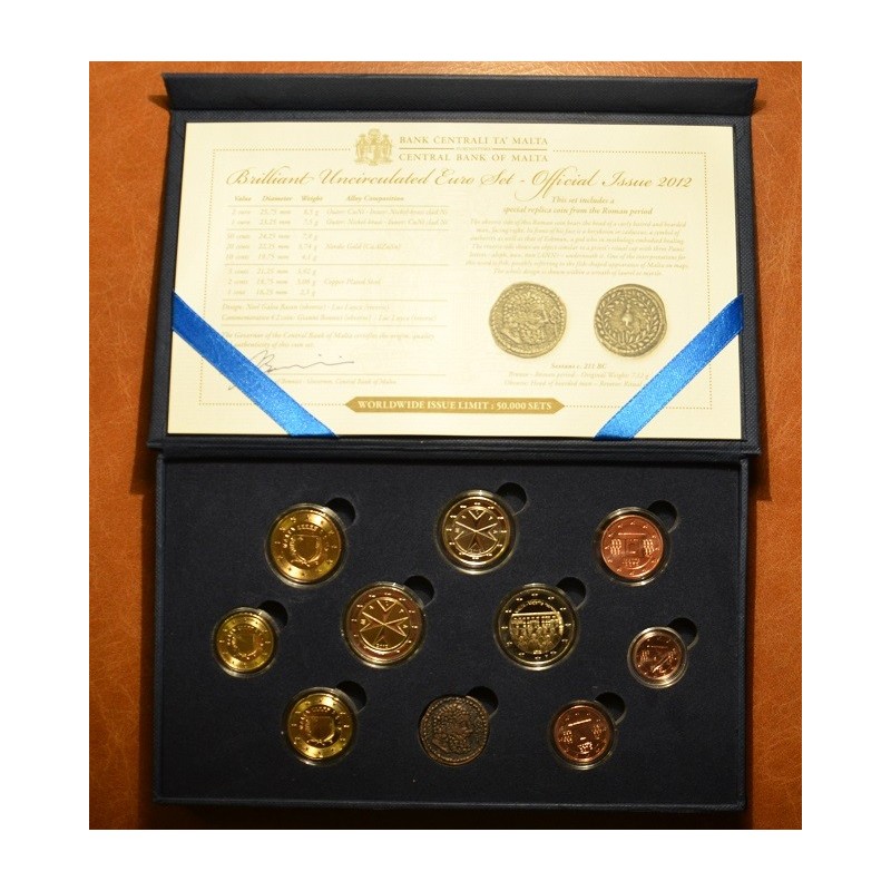 eurocoin eurocoins Set of 10 Euro coins - Malta 2012 (UNC without m...