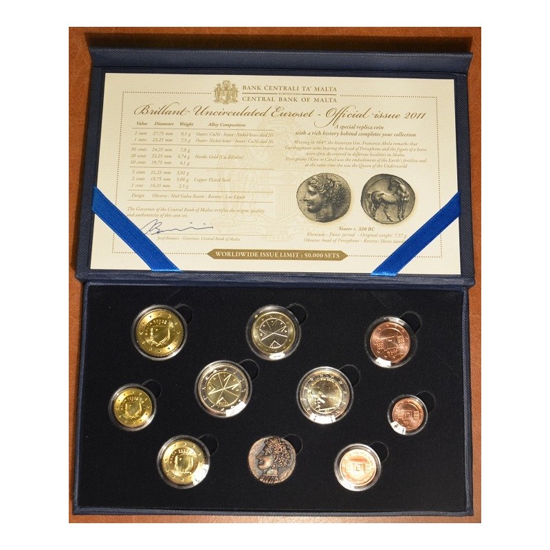 euroerme érme 10 részes forgalmi sor - Málta 2011 (BU)