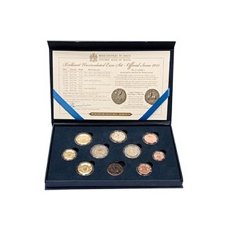Euromince mince 10 dielna sada obehových mincí Malta 2015 so štanda...