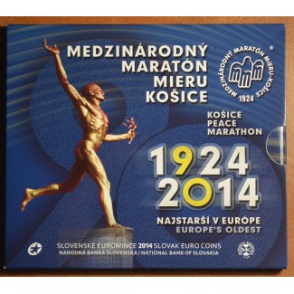 Set of Slovak coins 2014 "90th start of International marathon in Košice"