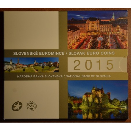 eurocoin eurocoins Cover for set of 8 Slovak coins 2015