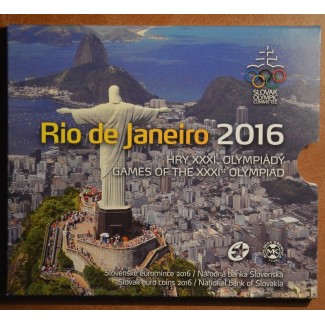 Cover for set of 8 Slovak coins 2016 RIO