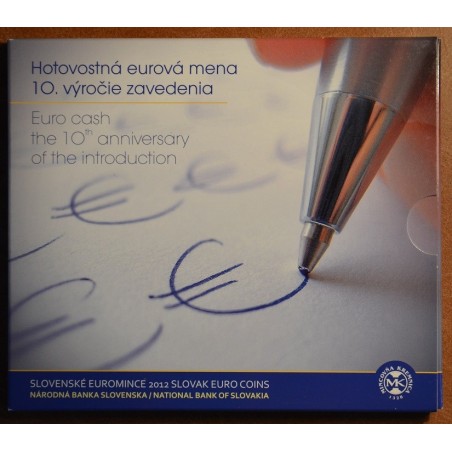 eurocoin eurocoins Cover for set of 8 Slovak coins 2012 - Ten year ...